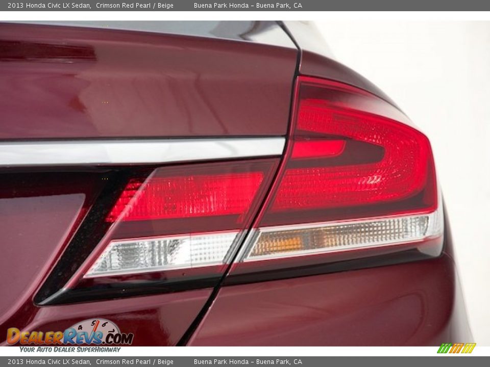 2013 Honda Civic LX Sedan Crimson Red Pearl / Beige Photo #5