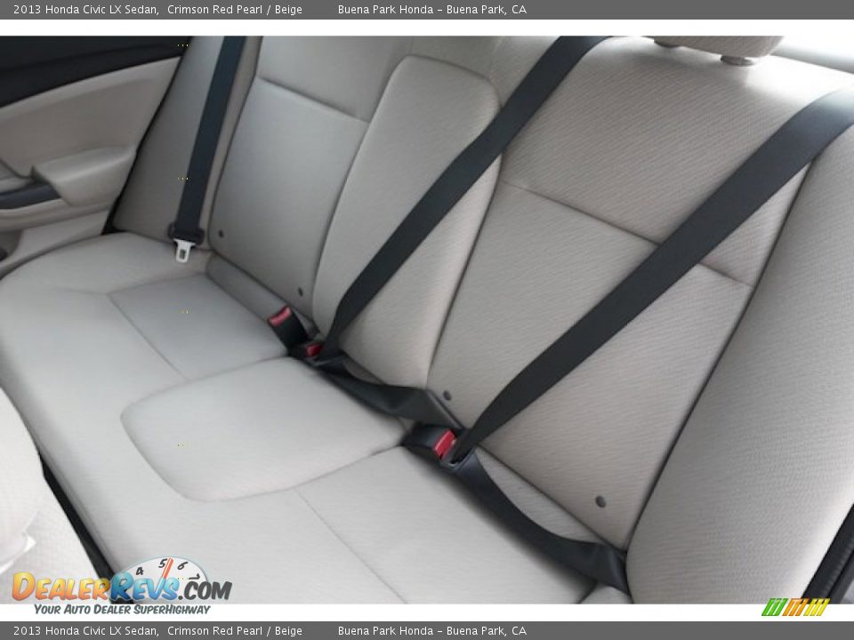 2013 Honda Civic LX Sedan Crimson Red Pearl / Beige Photo #14