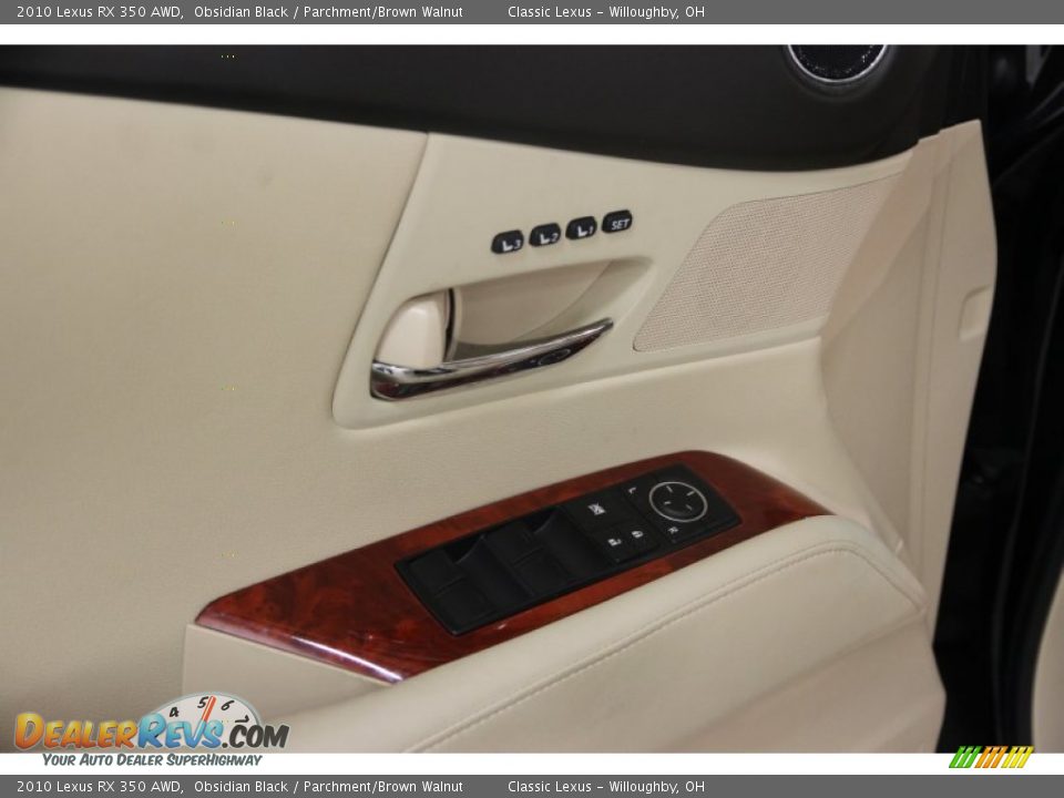 2010 Lexus RX 350 AWD Obsidian Black / Parchment/Brown Walnut Photo #5
