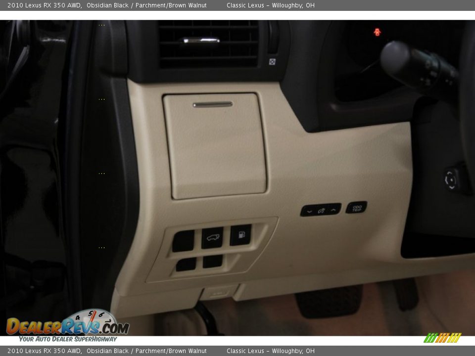 2010 Lexus RX 350 AWD Obsidian Black / Parchment/Brown Walnut Photo #6
