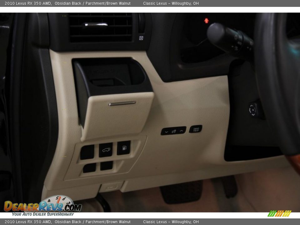 2010 Lexus RX 350 AWD Obsidian Black / Parchment/Brown Walnut Photo #7