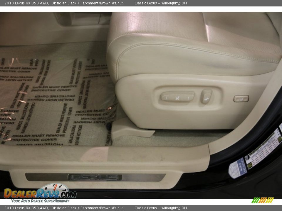 2010 Lexus RX 350 AWD Obsidian Black / Parchment/Brown Walnut Photo #8