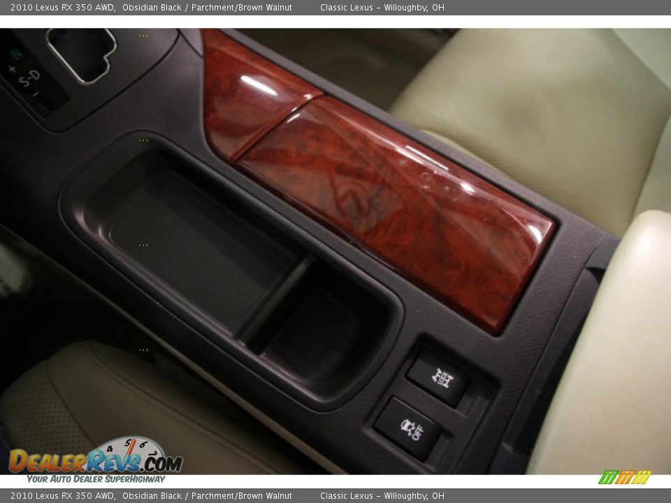 2010 Lexus RX 350 AWD Obsidian Black / Parchment/Brown Walnut Photo #16