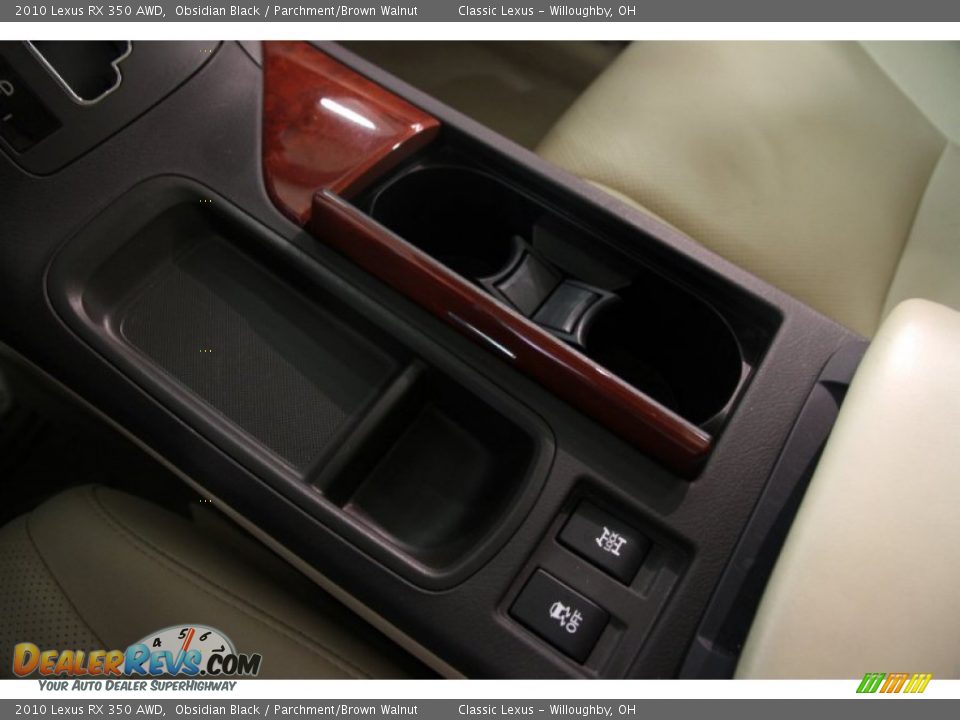 2010 Lexus RX 350 AWD Obsidian Black / Parchment/Brown Walnut Photo #17