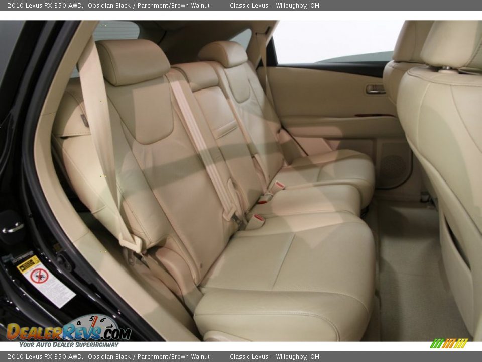 2010 Lexus RX 350 AWD Obsidian Black / Parchment/Brown Walnut Photo #19