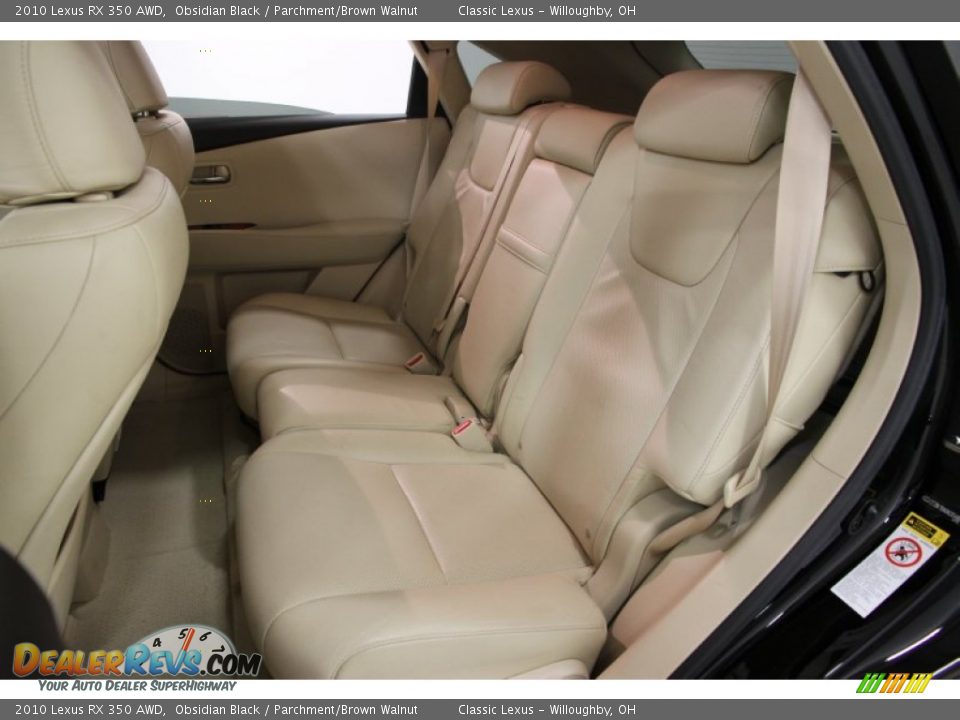 2010 Lexus RX 350 AWD Obsidian Black / Parchment/Brown Walnut Photo #20