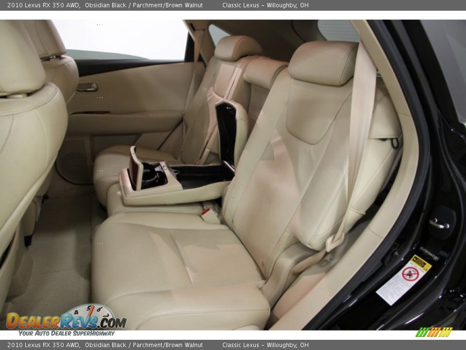 2010 Lexus RX 350 AWD Obsidian Black / Parchment/Brown Walnut Photo #21