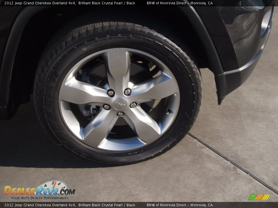 2012 Jeep Grand Cherokee Overland 4x4 Brilliant Black Crystal Pearl / Black Photo #2