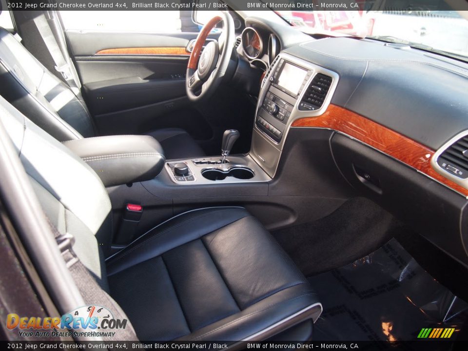 2012 Jeep Grand Cherokee Overland 4x4 Brilliant Black Crystal Pearl / Black Photo #3