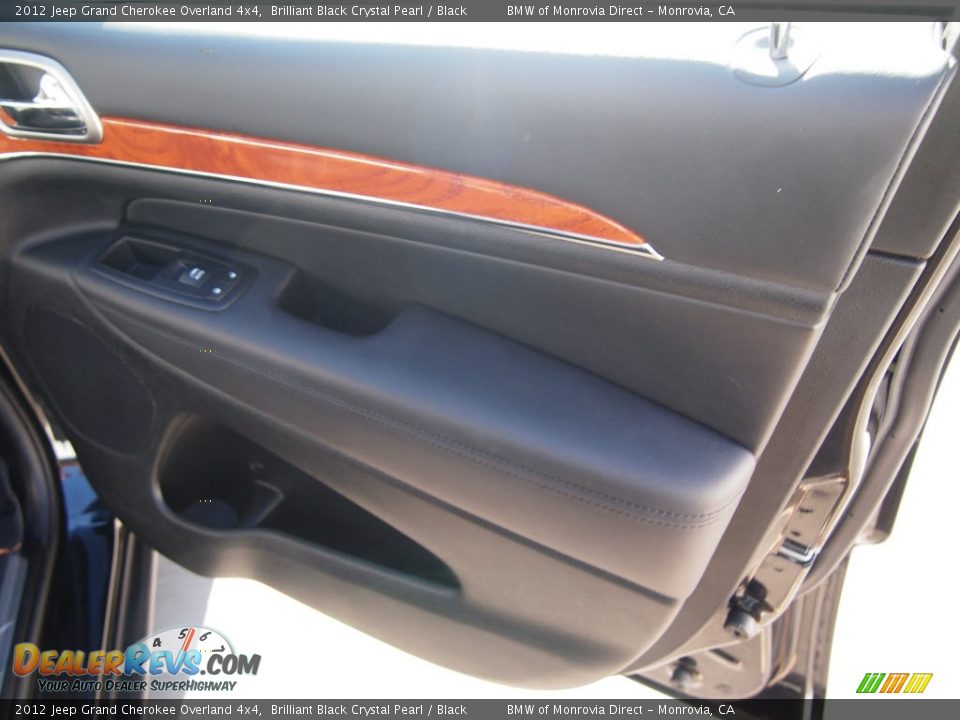 2012 Jeep Grand Cherokee Overland 4x4 Brilliant Black Crystal Pearl / Black Photo #4