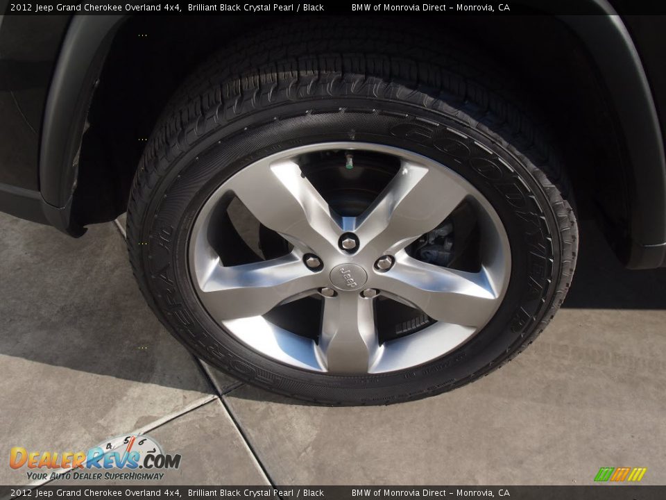 2012 Jeep Grand Cherokee Overland 4x4 Brilliant Black Crystal Pearl / Black Photo #7