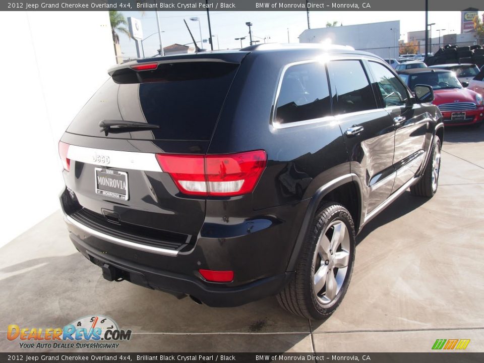 2012 Jeep Grand Cherokee Overland 4x4 Brilliant Black Crystal Pearl / Black Photo #8