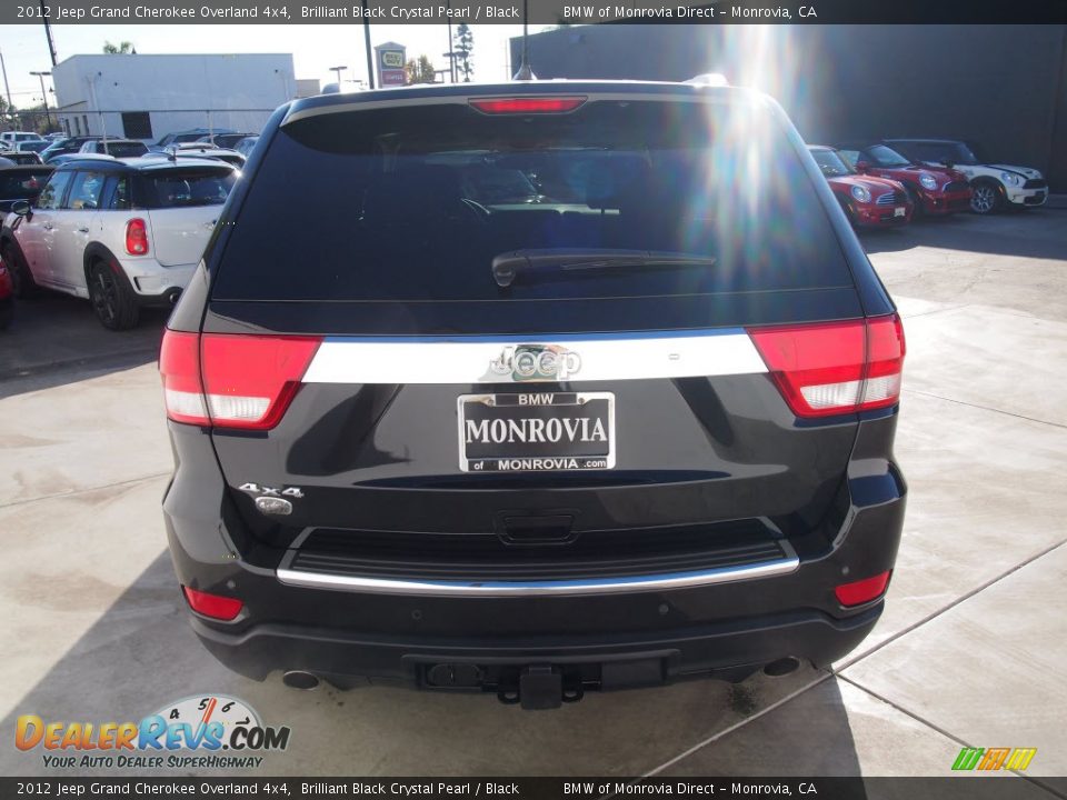 2012 Jeep Grand Cherokee Overland 4x4 Brilliant Black Crystal Pearl / Black Photo #9