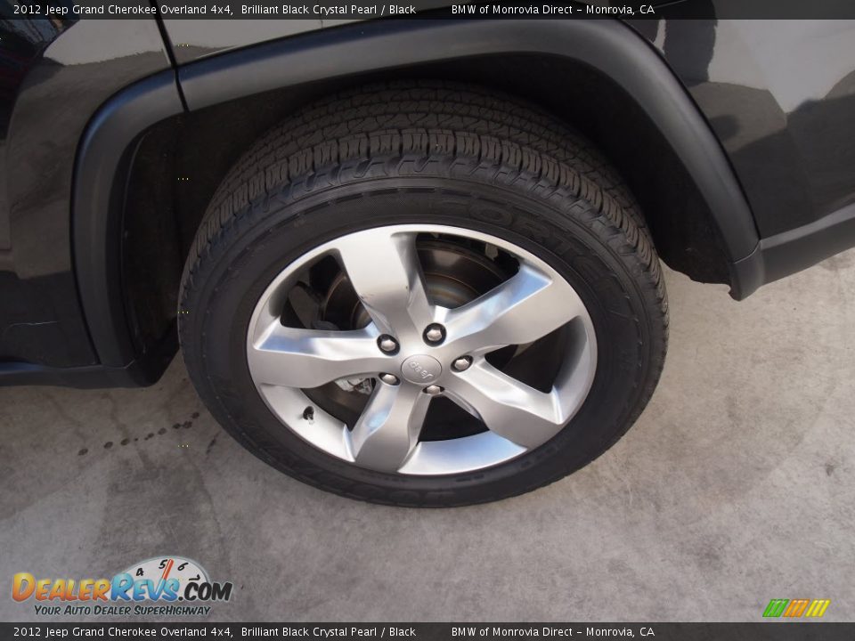 2012 Jeep Grand Cherokee Overland 4x4 Brilliant Black Crystal Pearl / Black Photo #10