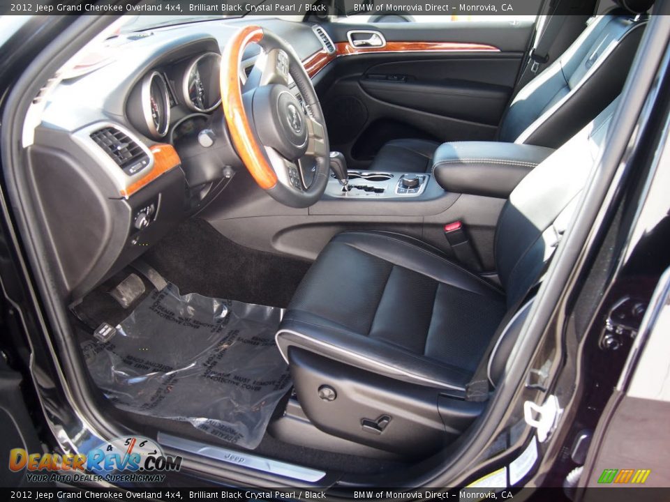 2012 Jeep Grand Cherokee Overland 4x4 Brilliant Black Crystal Pearl / Black Photo #14