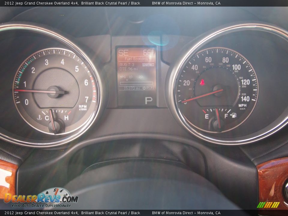 2012 Jeep Grand Cherokee Overland 4x4 Brilliant Black Crystal Pearl / Black Photo #19