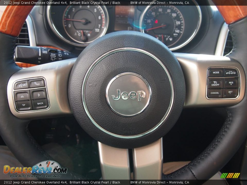 2012 Jeep Grand Cherokee Overland 4x4 Brilliant Black Crystal Pearl / Black Photo #20