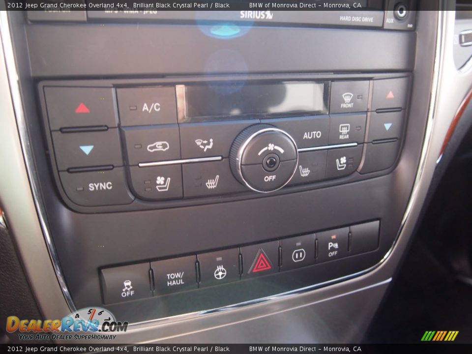 2012 Jeep Grand Cherokee Overland 4x4 Brilliant Black Crystal Pearl / Black Photo #22