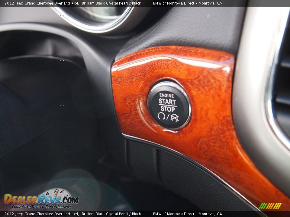 2012 Jeep Grand Cherokee Overland 4x4 Brilliant Black Crystal Pearl / Black Photo #25