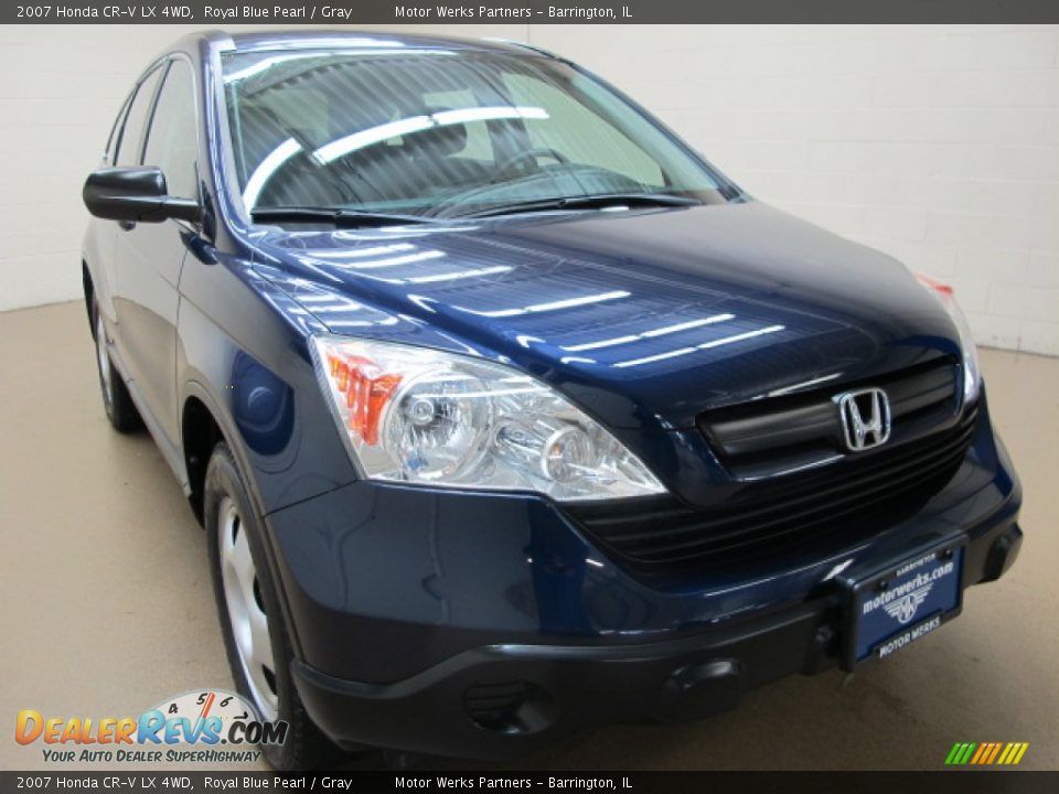 2007 Honda CR-V LX 4WD Royal Blue Pearl / Gray Photo #1