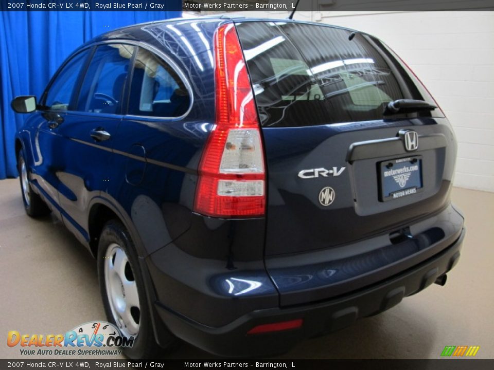 2007 Honda CR-V LX 4WD Royal Blue Pearl / Gray Photo #5