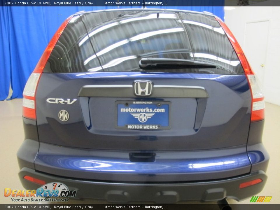 2007 Honda CR-V LX 4WD Royal Blue Pearl / Gray Photo #6