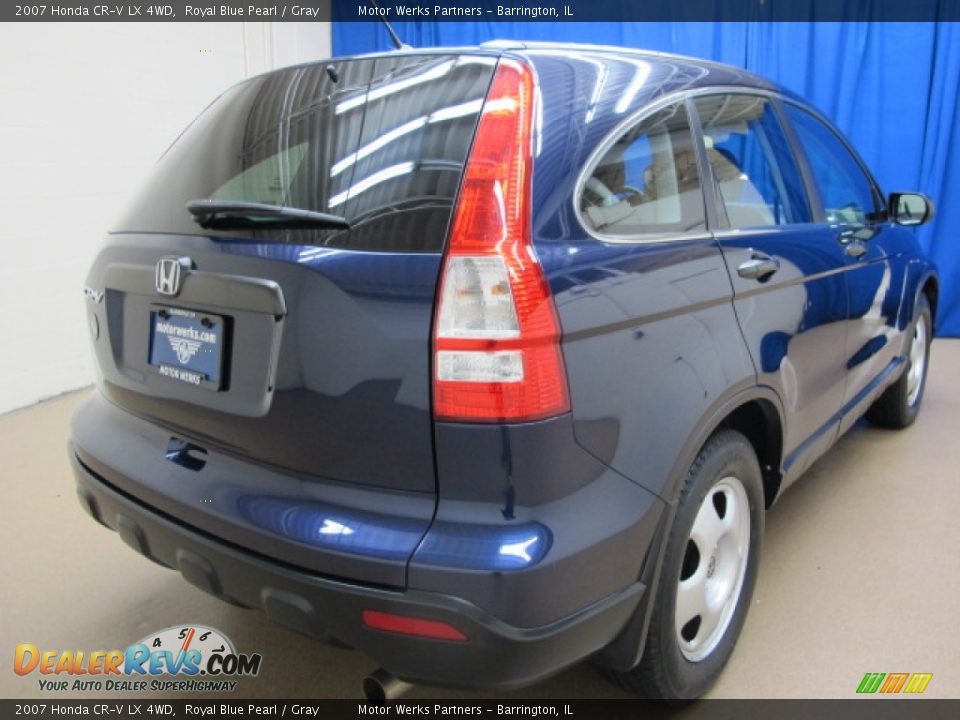 2007 Honda CR-V LX 4WD Royal Blue Pearl / Gray Photo #7