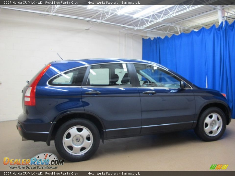 2007 Honda CR-V LX 4WD Royal Blue Pearl / Gray Photo #8