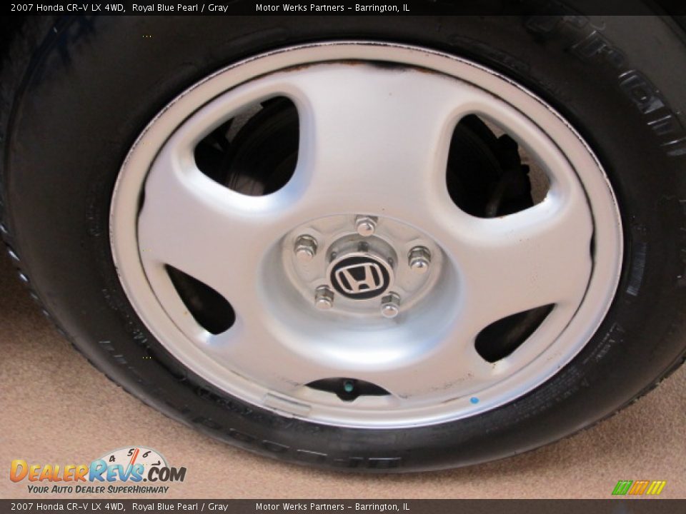 2007 Honda CR-V LX 4WD Royal Blue Pearl / Gray Photo #12