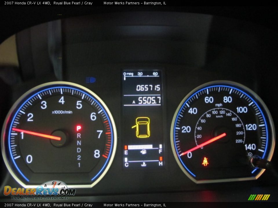 2007 Honda CR-V LX 4WD Royal Blue Pearl / Gray Photo #25