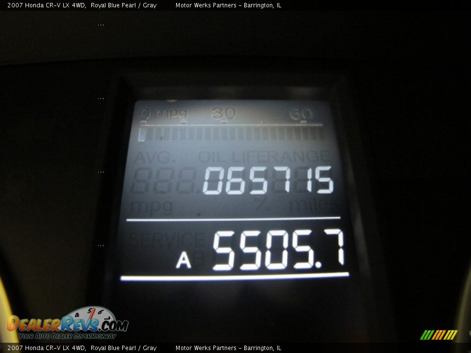 2007 Honda CR-V LX 4WD Royal Blue Pearl / Gray Photo #26