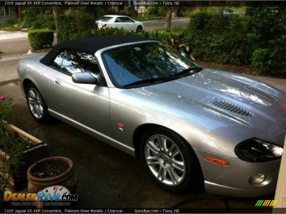 2005 Jaguar XK XKR Convertible Platinum Silver Metallic / Charcoal Photo #10