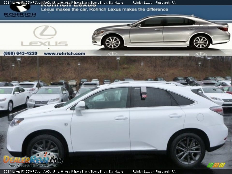 2014 Lexus RX 350 F Sport AWD Ultra White / F Sport Black/Ebony Bird's Eye Maple Photo #1