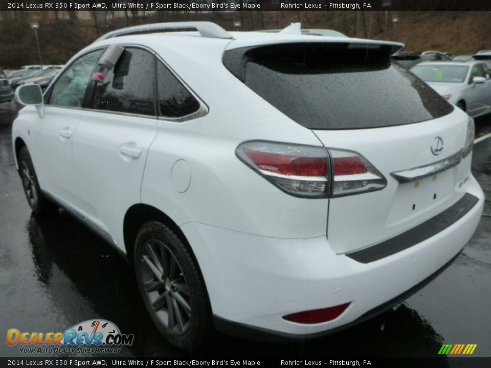 2014 Lexus RX 350 F Sport AWD Ultra White / F Sport Black/Ebony Bird's Eye Maple Photo #2