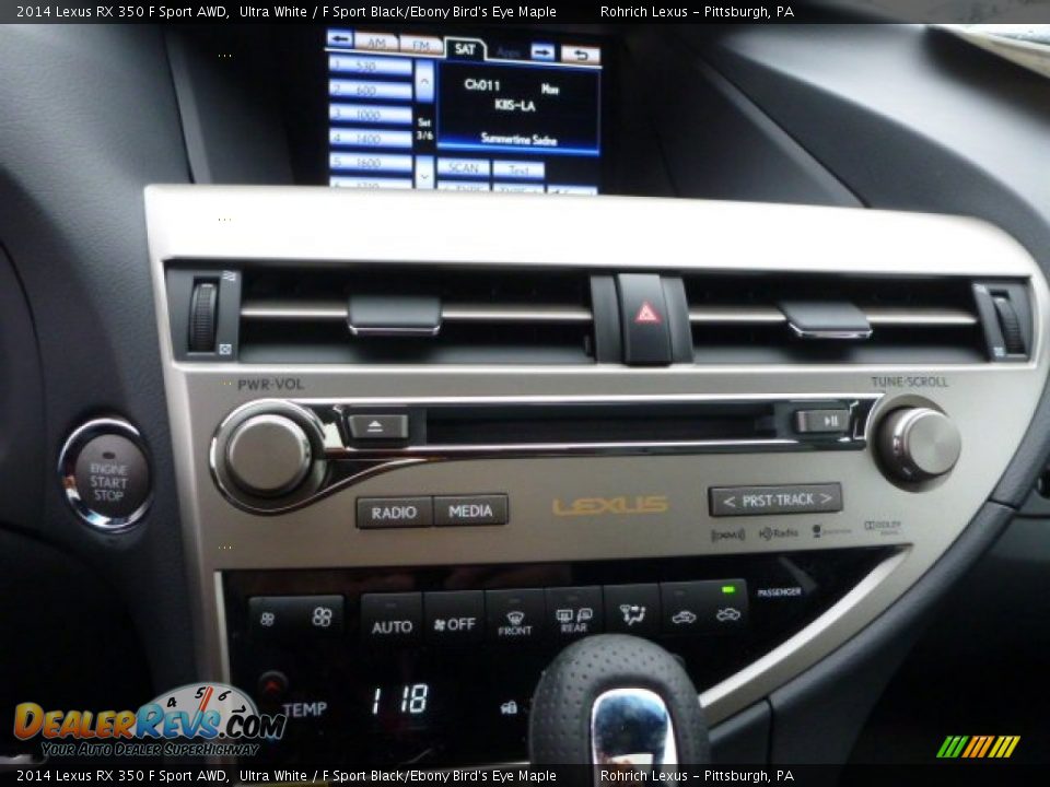 2014 Lexus RX 350 F Sport AWD Ultra White / F Sport Black/Ebony Bird's Eye Maple Photo #19