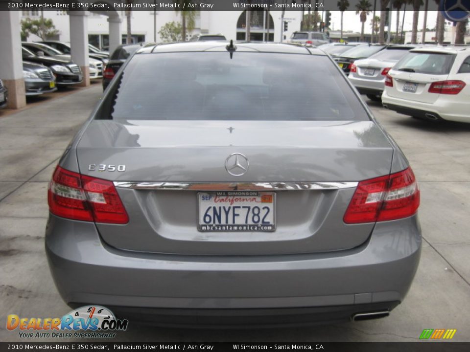 2010 Mercedes-Benz E 350 Sedan Palladium Silver Metallic / Ash Gray Photo #3