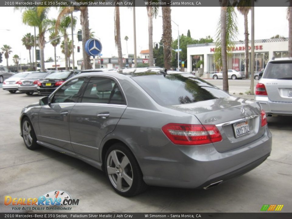 2010 Mercedes-Benz E 350 Sedan Palladium Silver Metallic / Ash Gray Photo #4