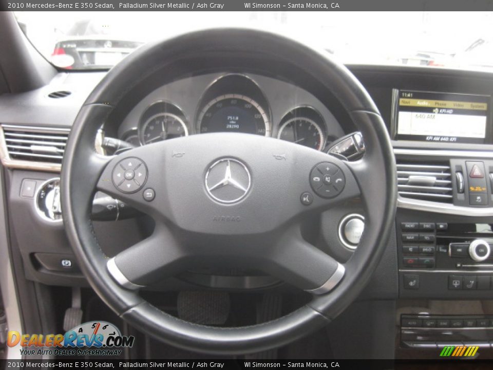 2010 Mercedes-Benz E 350 Sedan Palladium Silver Metallic / Ash Gray Photo #12
