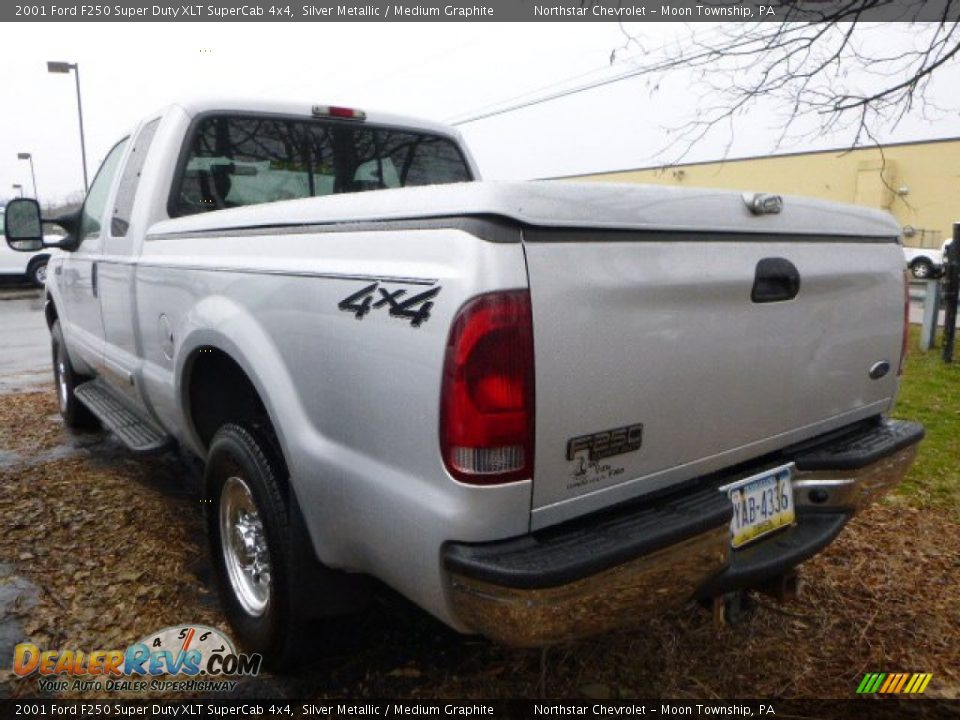2001 Ford F250 Super Duty XLT SuperCab 4x4 Silver Metallic / Medium Graphite Photo #2