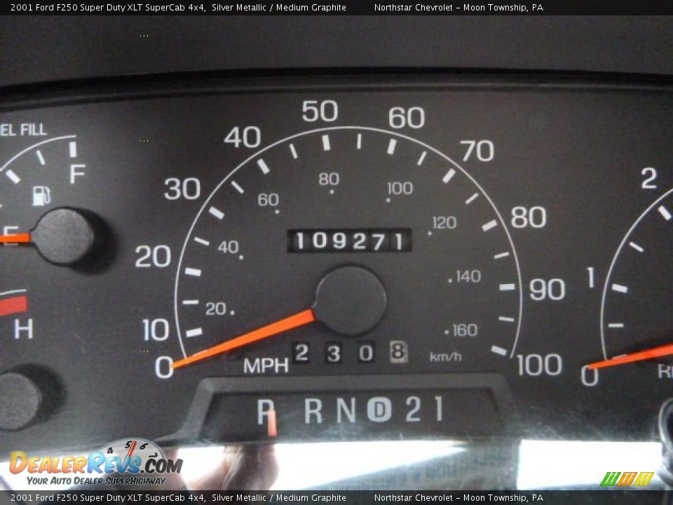 2001 Ford F250 Super Duty XLT SuperCab 4x4 Silver Metallic / Medium Graphite Photo #15