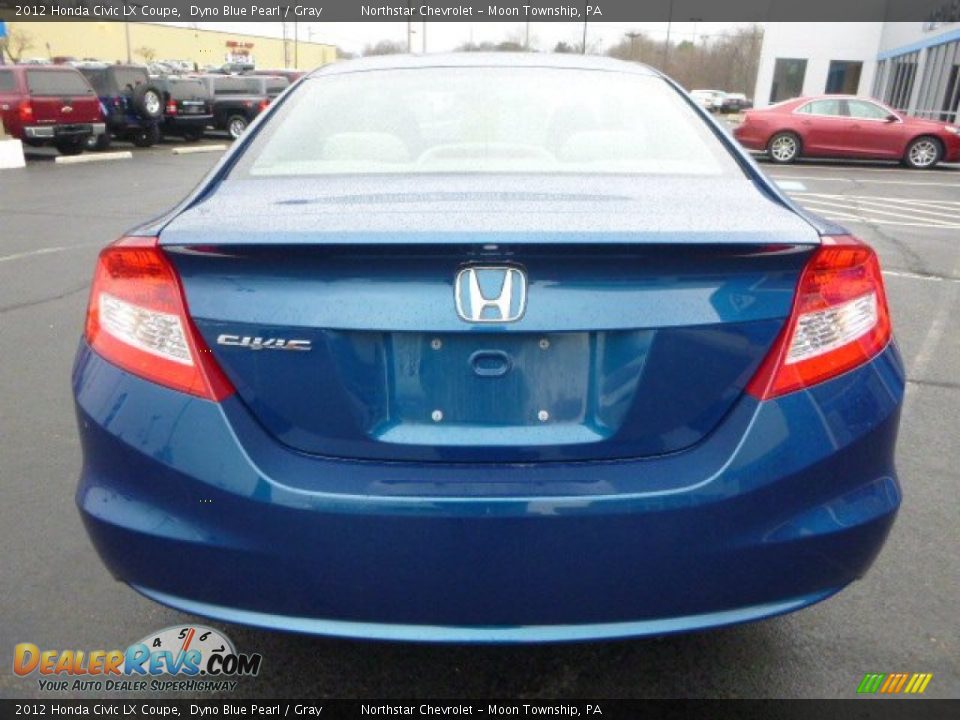 2012 Honda Civic LX Coupe Dyno Blue Pearl / Gray Photo #4