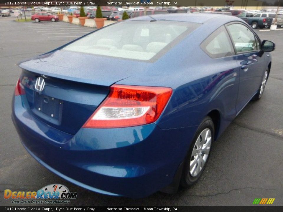 2012 Honda Civic LX Coupe Dyno Blue Pearl / Gray Photo #5