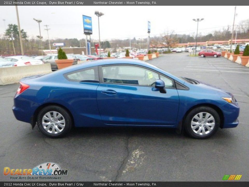 2012 Honda Civic LX Coupe Dyno Blue Pearl / Gray Photo #6