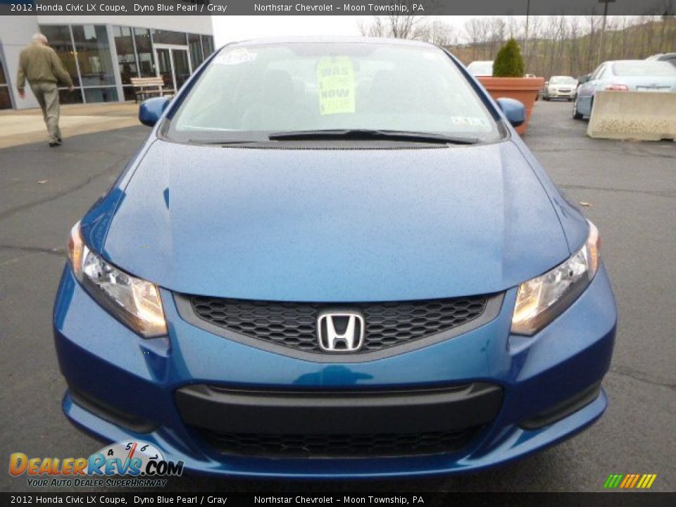 2012 Honda Civic LX Coupe Dyno Blue Pearl / Gray Photo #8