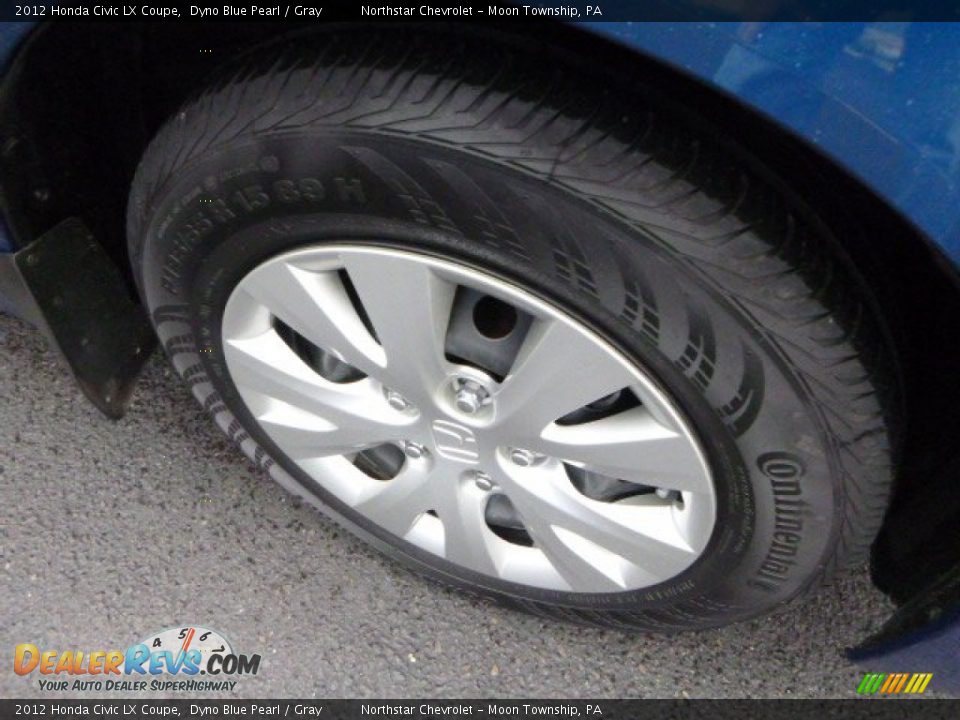 2012 Honda Civic LX Coupe Dyno Blue Pearl / Gray Photo #9