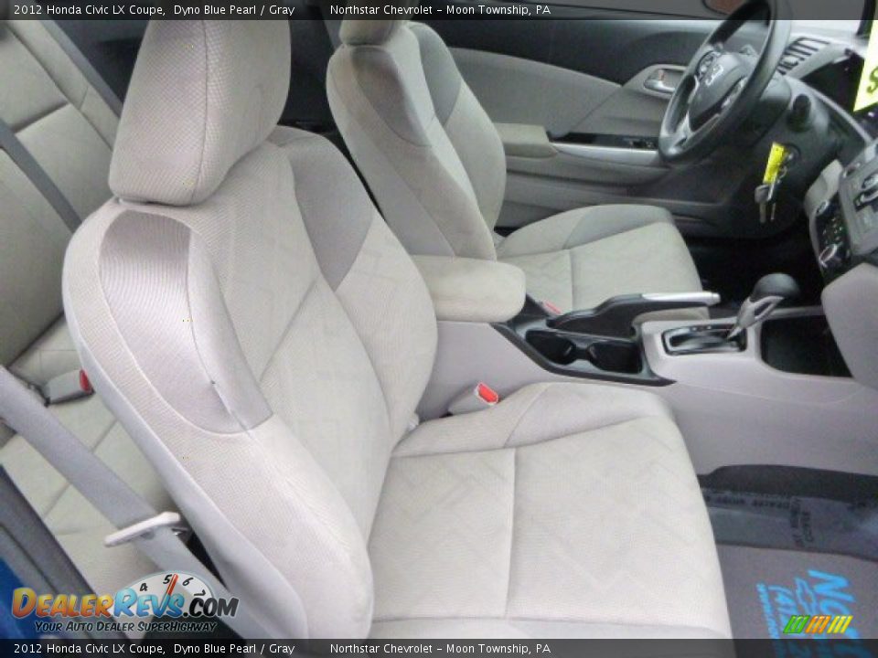 2012 Honda Civic LX Coupe Dyno Blue Pearl / Gray Photo #10