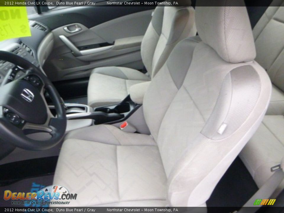 2012 Honda Civic LX Coupe Dyno Blue Pearl / Gray Photo #14