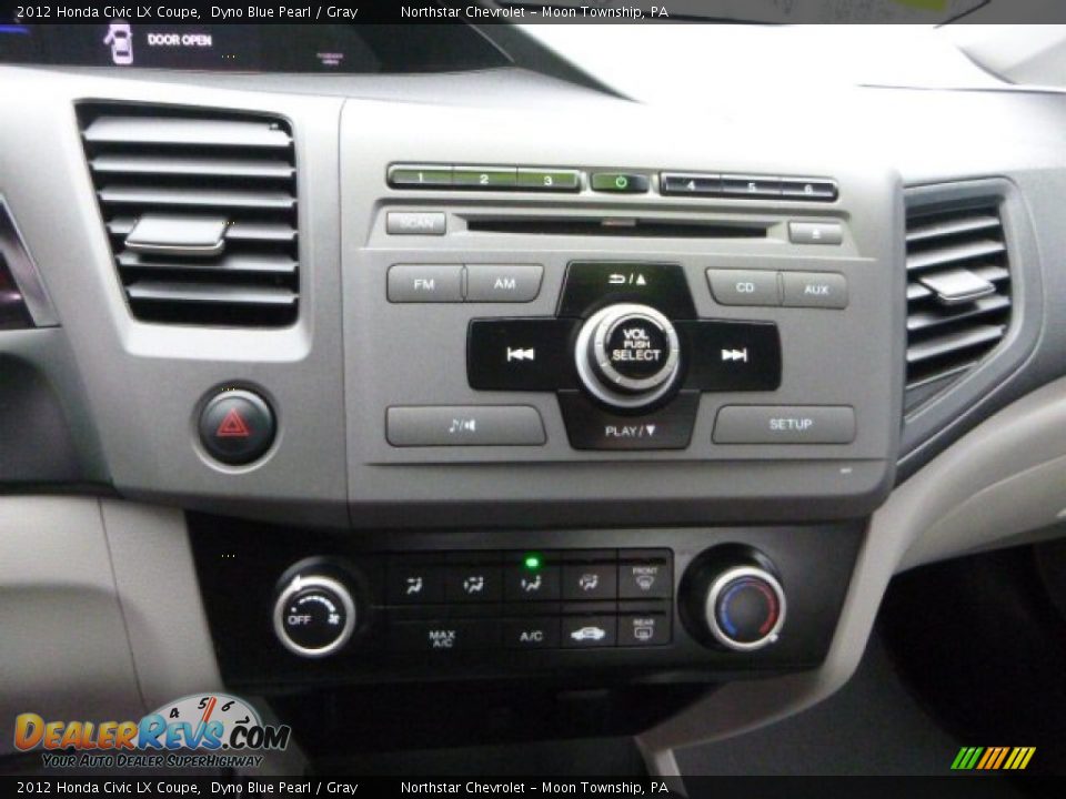 2012 Honda Civic LX Coupe Dyno Blue Pearl / Gray Photo #18