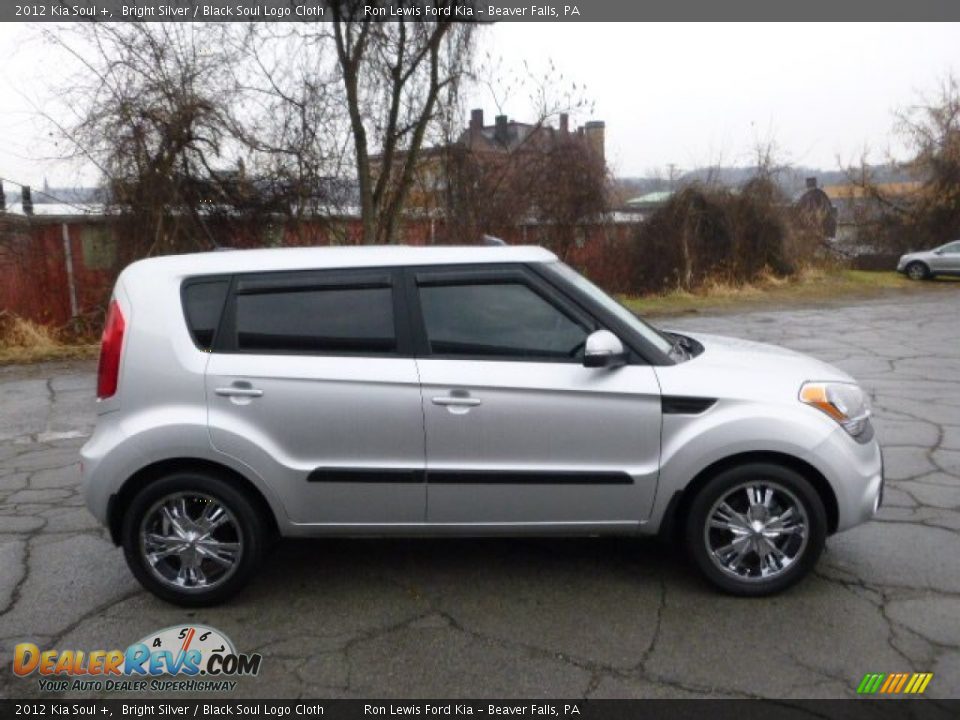 2012 Kia Soul + Bright Silver / Black Soul Logo Cloth Photo #1