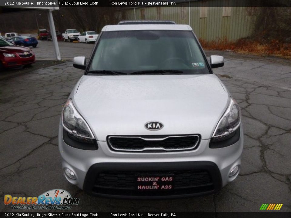 2012 Kia Soul + Bright Silver / Black Soul Logo Cloth Photo #3